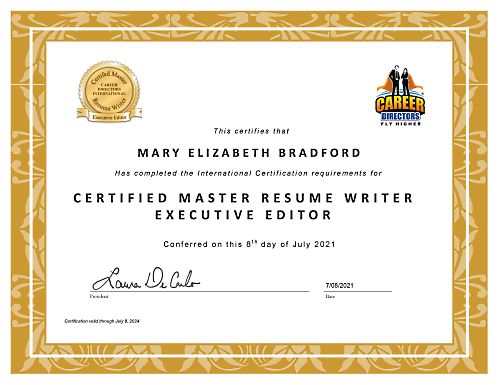 Certified Master Resume writer - CMRW-EE