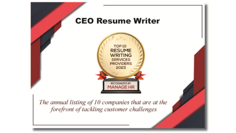 CEO resume writer - Award top 10